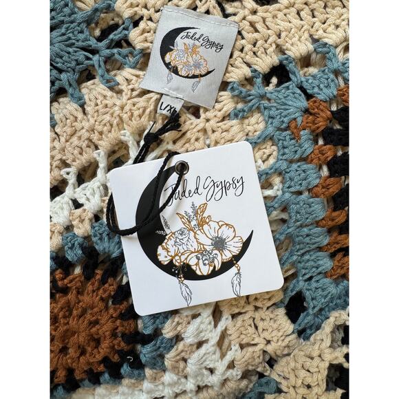 Jaded Gypsy Desert Views Crochet Tank Top Size L/XL - Picture 4 of 4